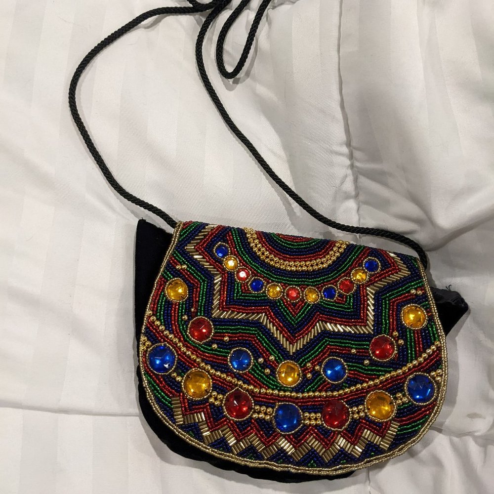 Vintage Sorpresa! Velvet Beaded Evening Bag